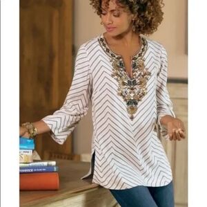 Soft surroundings beaded tunic
